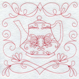 Teapot 7 (Redwork)