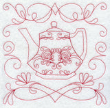 Teapot 7 (Redwork)
