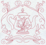 Teapot 9 (Redwork)