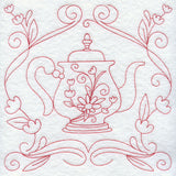 Teapot 9 (Redwork)