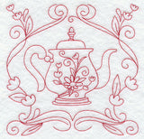 Teapot 9 (Redwork)