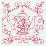 Teapot 9 (Redwork)