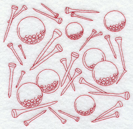 Tee Time Medley (Redwork)