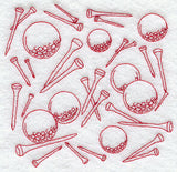 Tee Time Medley (Redwork)