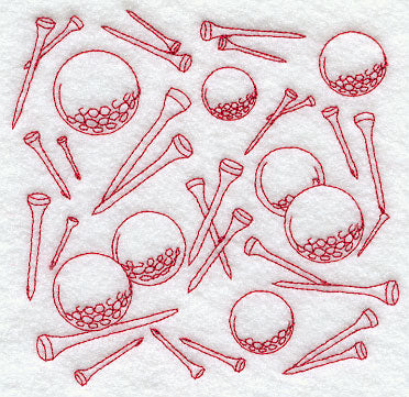 Tee Time Medley (Redwork)