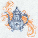 Teapot with Baroque Background