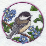 Chickadee and Forget-Me-Not Circle