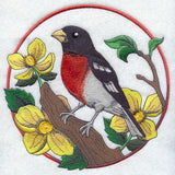 Rose-breasted Grosbeak and Wood Poppy Circle