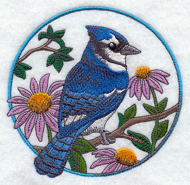 Blue Jay and Purple Coneflower Circle
