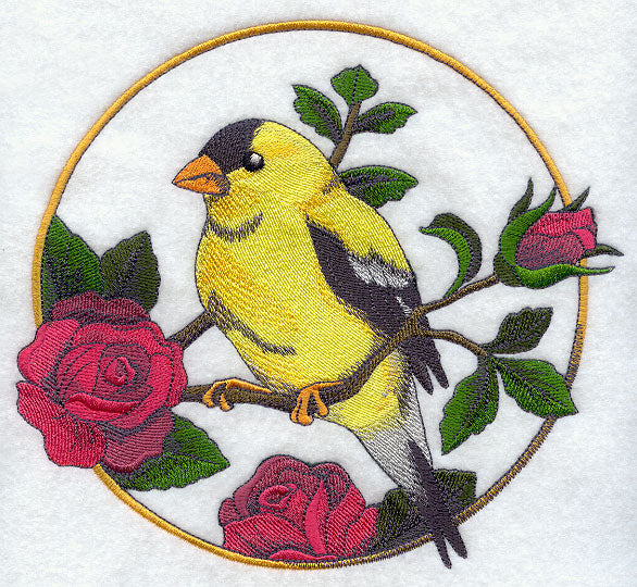 Goldfinch and Rose Circle