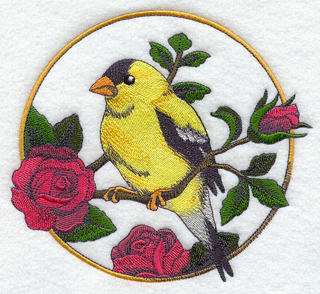 Goldfinch and Rose Circle