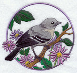 Mockingbird and Purple Aster Circle