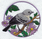 Mockingbird and Purple Aster Circle