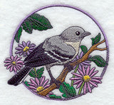 Mockingbird and Purple Aster Circle