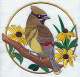 Cedar Waxwing and Black-eyed Susan Circle