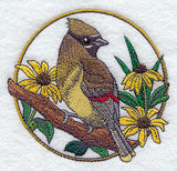 Cedar Waxwing and Black-eyed Susan Circle
