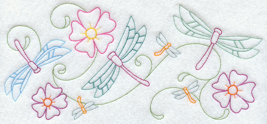 Fluttering Dragonfly Border