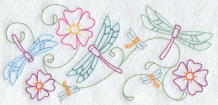 Fluttering Dragonfly Border