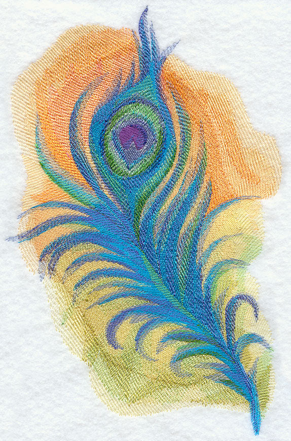 Peacock Feather in Watercolor