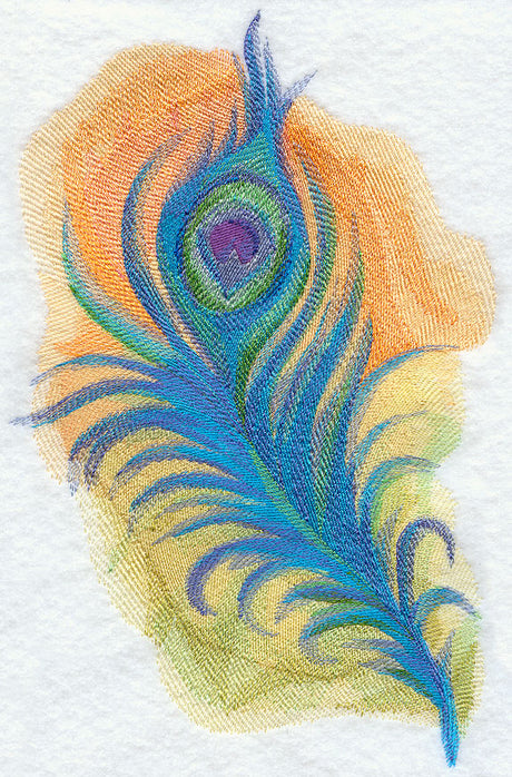 Peacock Feather in Watercolor