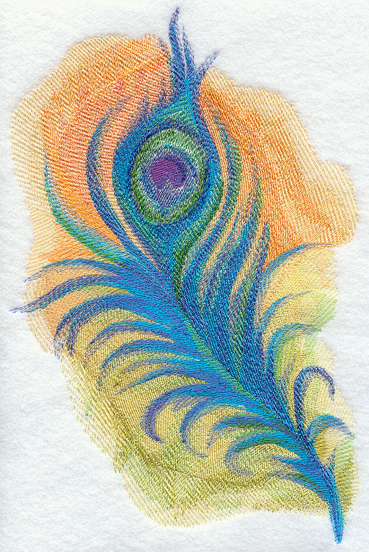 Peacock Feather in Watercolor