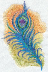 Peacock Feather in Watercolor