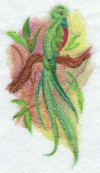 Quetzal in Watercolor – Embroidery Library