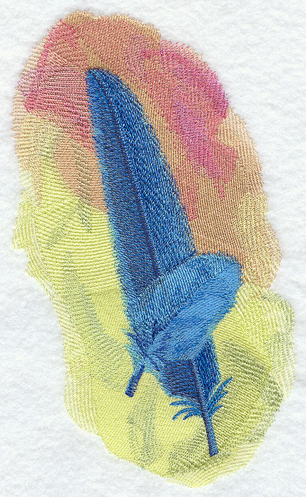 Hyacinth Macaw Feathers in Watercolor