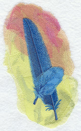 Hyacinth Macaw Feathers in Watercolor