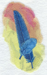 Hyacinth Macaw Feathers in Watercolor