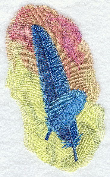 Hyacinth Macaw Feathers in Watercolor
