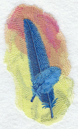 Hyacinth Macaw Feathers in Watercolor