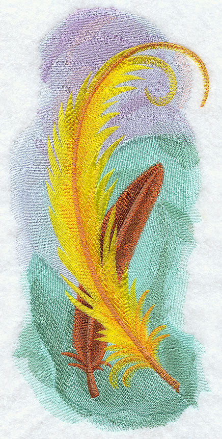 Bird of Paradise Feathers in Watercolor