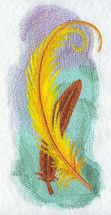 Bird of Paradise Feathers in Watercolor