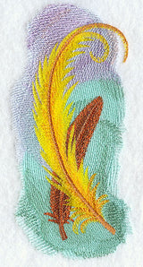 Bird of Paradise Feathers in Watercolor