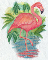 Flamingo in Watercolor