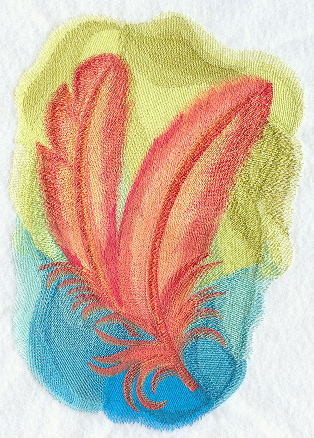 Flamingo Feathers in Watercolor