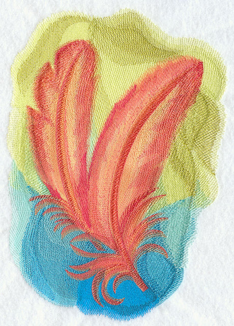 Flamingo Feathers in Watercolor