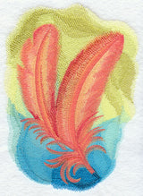 Flamingo Feathers in Watercolor