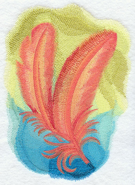 Flamingo Feathers in Watercolor
