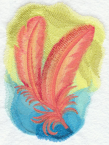 Flamingo Feathers in Watercolor