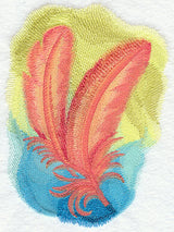 Flamingo Feathers in Watercolor