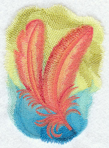 Flamingo Feathers in Watercolor