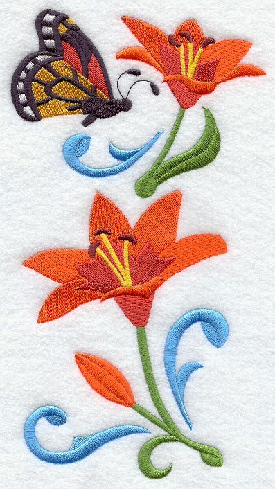 Lily and Monarch Butterfly Spray