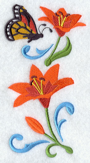 Lily and Monarch Butterfly Spray