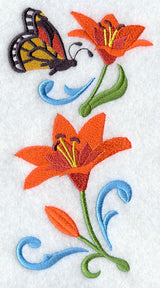 Lily and Monarch Butterfly Spray