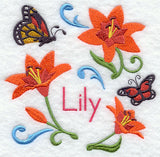 Lily and Monarch Butterfly Square