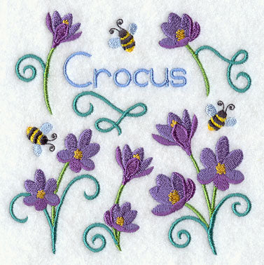 Crocus and Bumblebee Square