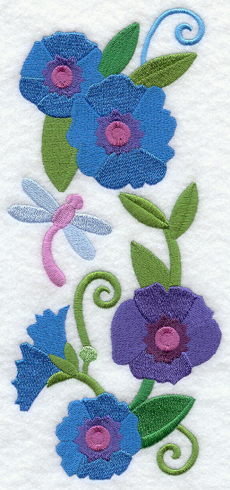 Hollyhock and Dragonfly Spray