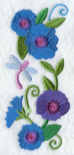 Hollyhock and Dragonfly Spray